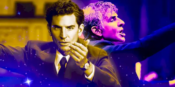 Bradley Cooper als junger Leonard Bernstein und als älterer Bernstein in Maestro.