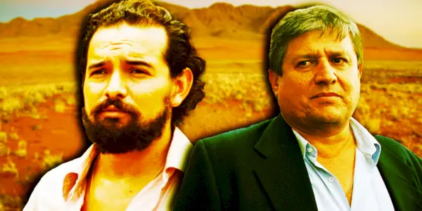 Alejandro Edda som Jorge Ochoa i American Made og Jorge Ochoa i det virkelige liv.