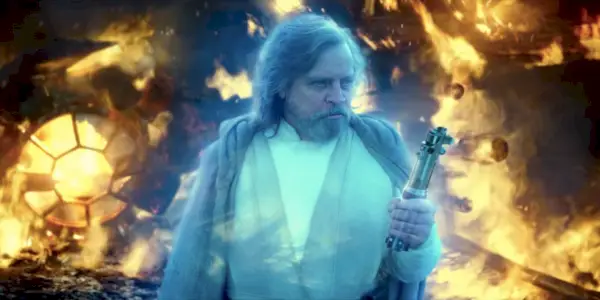 Mark Hamill som Force Ghost Luke Skywalker i Star Wars The Rise of Skywalker