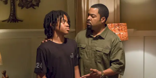 Ice Cube som hovedperson Calvin og sønn i tredje Barbershop-film