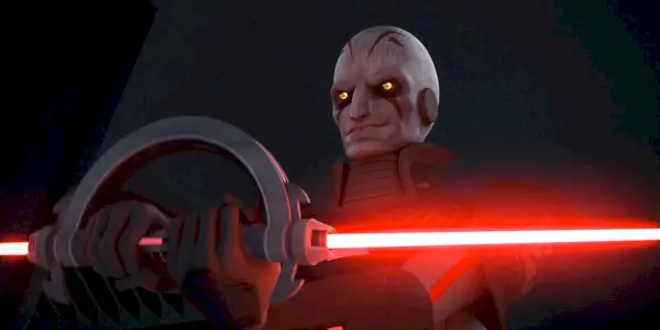 The Grand Inquisitor holder lyssabelen i Star Wars: Rebels.