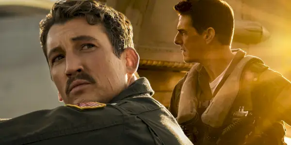 Immagine personalizzata di Miles Teller nei panni di Rooster e Tom Cruise nei panni di Maverick in Top Gun: Maverick