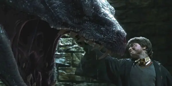 Harry Potter i Bazyliszek w Harrym Potterze i Komnacie Tajemnic