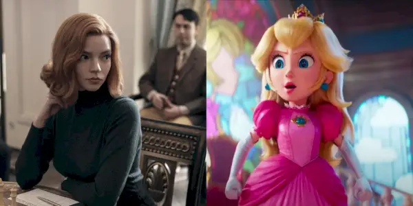 Anya Taylor-Joy kigger sidelæns i The Queen