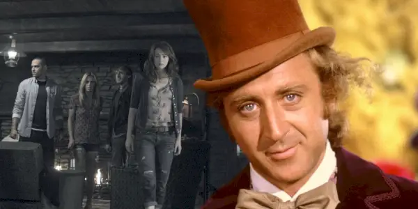 Gene Wilder jako Willy Wonka i obsada Domku w lesie