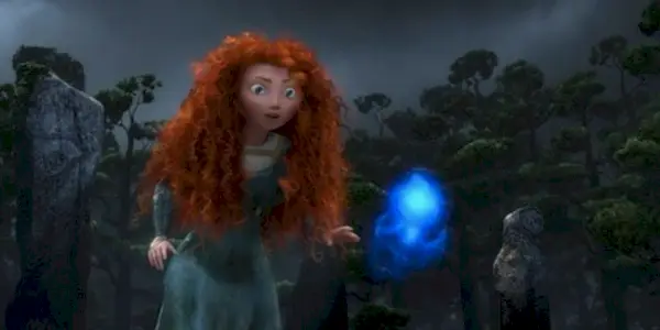 Merida går til et blått lys i Brave