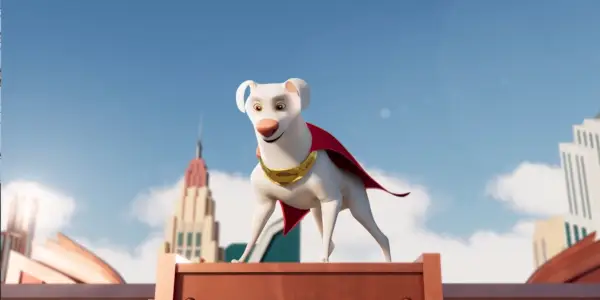 Krypto na střeše v DC League Super Pets Adventures