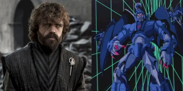 Imagen dividida de Tyrion en Juego de Tronos y Scourge en Transformers