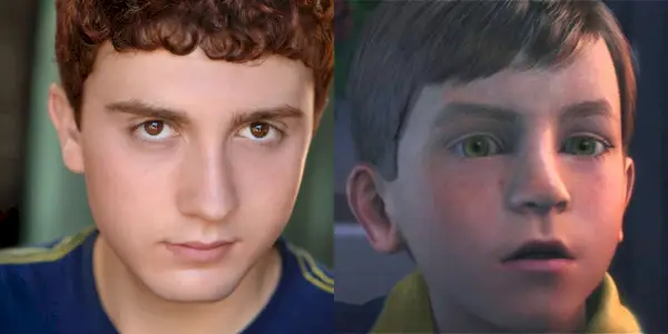 Daryl Sabara et le Hero Boy dans le Polar Express