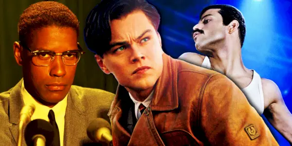 Image composite de Malcolm X, The Aviator et Bohemian Rhapsody