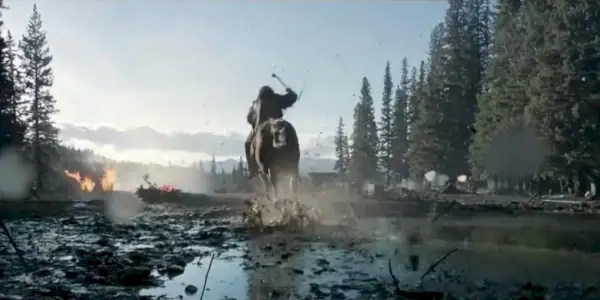 Kmeň Arikara zaútočí na lovcov v The Revenant.