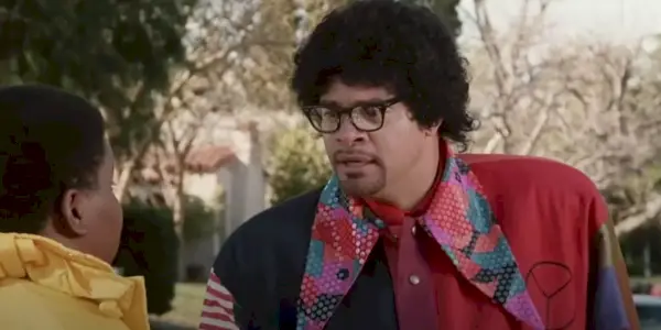 Pan Wheat (Sinbad) krzyczy na Dextera (Kenan Thompson) w Good Burger.-1