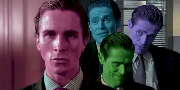 Patrick Bateman (Christian Bale) i Donald Kimball (Willem Dafoe) w „American Psycho”.