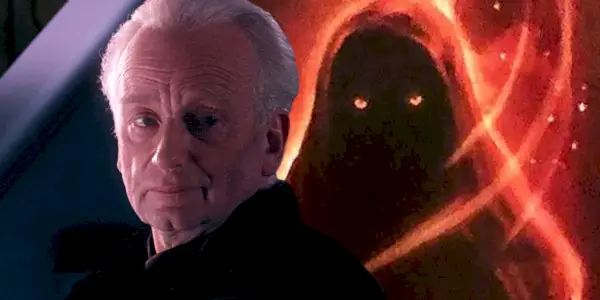 Blandet billede af Palpatine og Darth Plagueis i Star Wars
