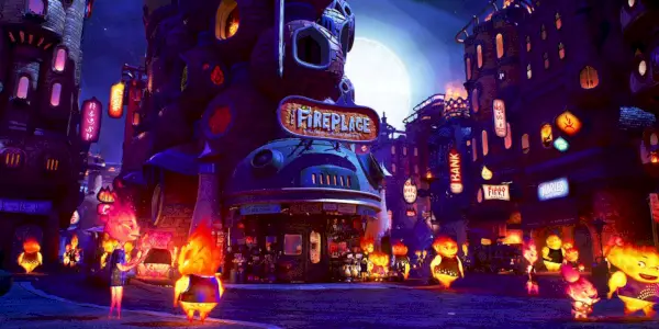 Na obrázku je bar Fireplace v Firetown v Elemental.