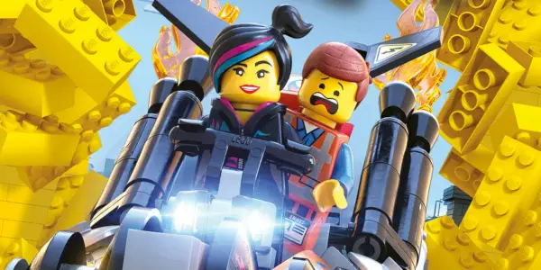 Plagát Lego Movie Wild Style a Emmett na bicykli