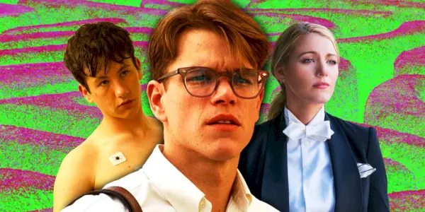 Kolaż filmów takich jak Saltburn: Barry Keoghan w Zabicie świętego jelenia, Matt Damon w Utalentowany pan Ripley i Blake Lively w Prosta przysługa