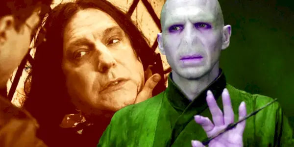 Ein gemischtes Bild zeigt Snape