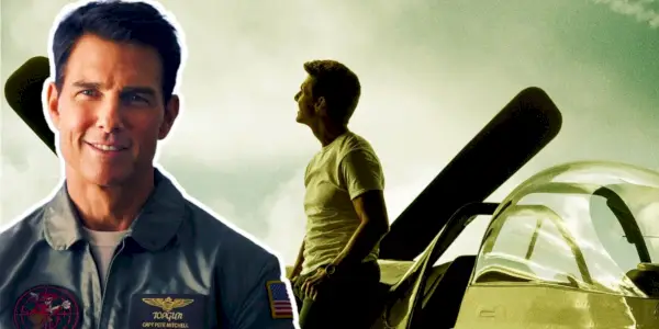 Imagen personalizada de Tom Cruise con su avión P-51 Mustang en Top Gun: Maverick
