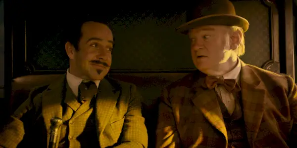 『バスター・スクラッグスのバラード』で馬車に座るジョンジョ・オニールとブレンダン・グリーソン