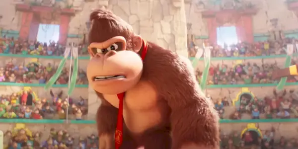 Donkey Kong parece confuso no filme Super Mario Bros