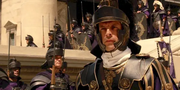 Quintus con armadura en Gladiator