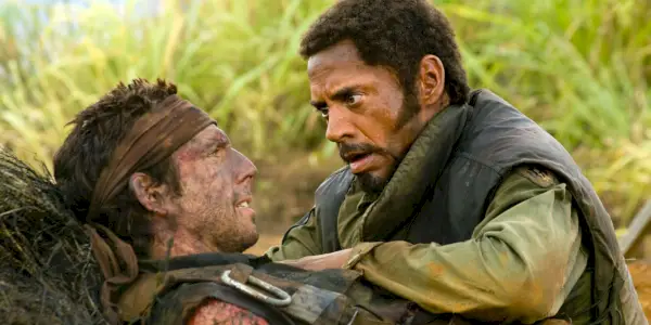 Ben Stiller et Robert Downey Jr tournent le film de guerre dans Tropic Thunder