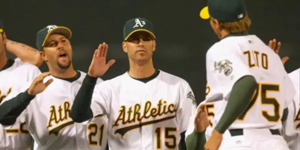 Drużyna baseballowa Oakland As świętuje