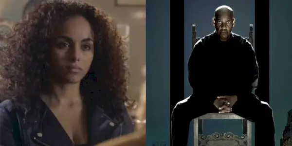 The Equalizer 3에서 Aminah 역을 맡은 Gaia Scodelaro의 분할 이미지