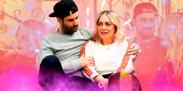 Casado a primera vista Temporada 17 Becca y Austin. Becca llorando, Austin abrazándola