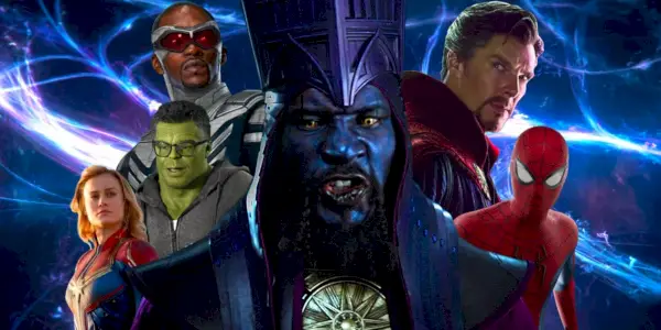 Imagem personalizada de Vingadores: A Dinastia Kang com Immortus e vários heróis da Marvel