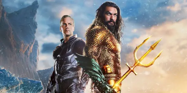 Orm stojí chrbtom k sebe s Arthurom Currym vo filme Aquaman a Stratené kráľovstvo