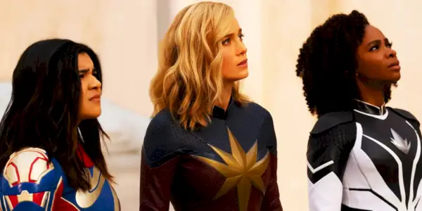 Kamala Khan, Carol Danvers e Monica Rambeau em novos trajes em The Marvels