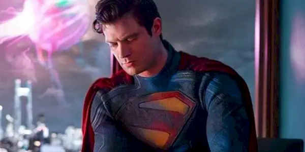 David Corenswet dans le rôle de Superman en gros plan
