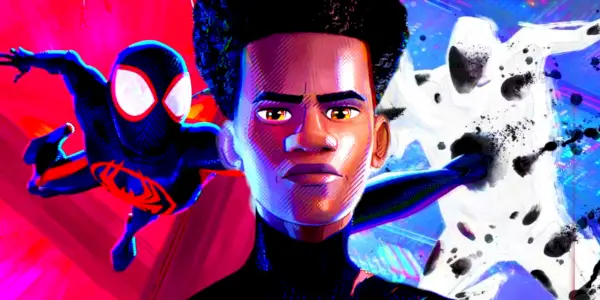 Imagen dividida de Gwen y Miles en Spider-Man Across the Spider-Verse