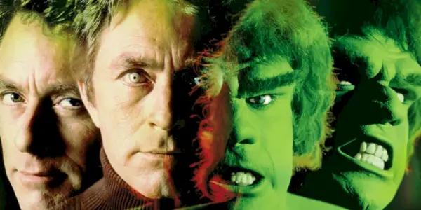Połączone zdjęcie Billa Bixby'ego i Lou Ferrigno z serii The Incredible Hulk z 1978 roku.