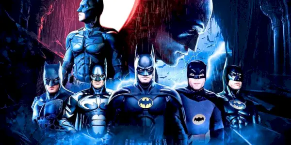 Hver live-action Batman forenes til episk crossover-film i ny DC Fan-plakat