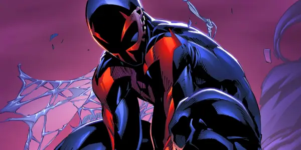 Spider-Man 2099 avec des ailes en toile dans les bandes dessinées Marvel
