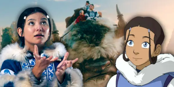 ATLA action en direct vs exploit animé. Katara