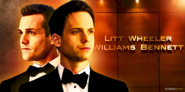 Gabriel Macht dans le rôle de Harvey et Patrick J. Adams dans Suits