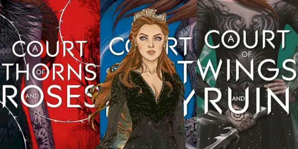 Serie de libros de Sarah J Maas Una corte de espinas y rosas con Feyre del libro para colorear