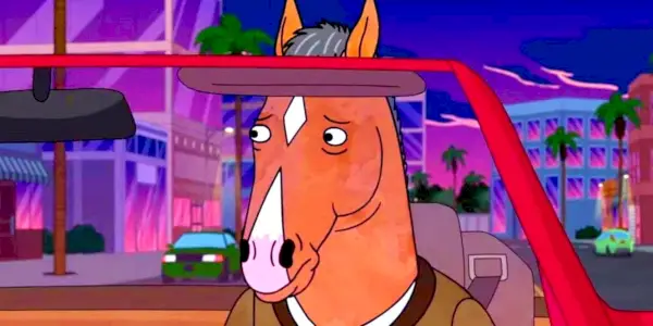 BoJack Horseman נוהג במכוניתו ב-BoJack Horseman