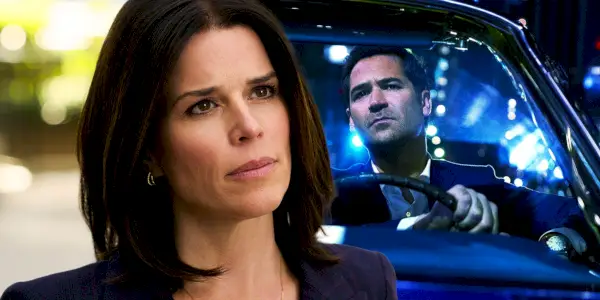 Neve Campbell som Maggie og Manuel Garcia-Rulfo som Mickey i The Lincoln Lawyer sæson 2