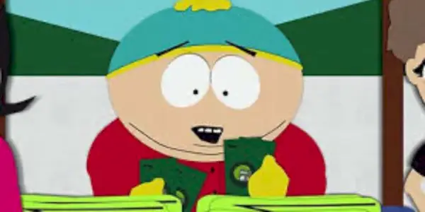 Cartman tæller sine penge i South Park