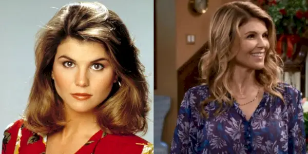 Lori Loughlin som tante Becky Donaldson i fullt hus og fullt hus side ved side.webp