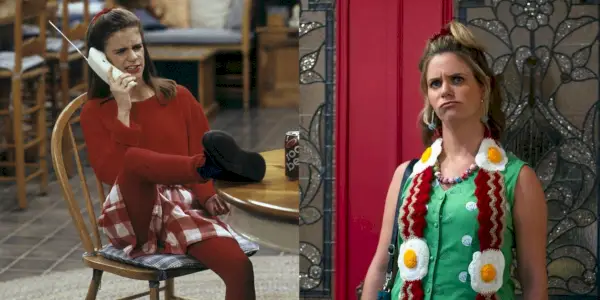 Andrea Barber Som Kimmy Gibbler i fullt hus & Fuller House Side By Side.webp