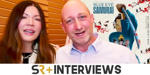 Encabezado de la entrevista de Blue Eye Samurai Michael Green y Amber Noizumi