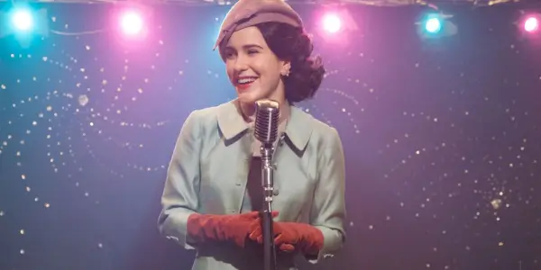 Midge Maisel na jevišti ve filmu The Marvelous Mrs. Maisel