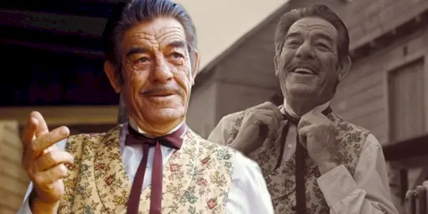 Zložený obraz Glenna Strangea vo filme Gunsmoke