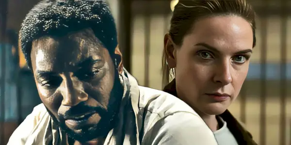 치나자 우체(Chinaza Uche)를 바라보는 줄리엣 역의 레베카 퍼거슨(Rebecca Ferguson)